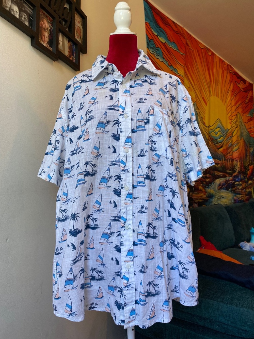 Men’s Sailboat button down shirt